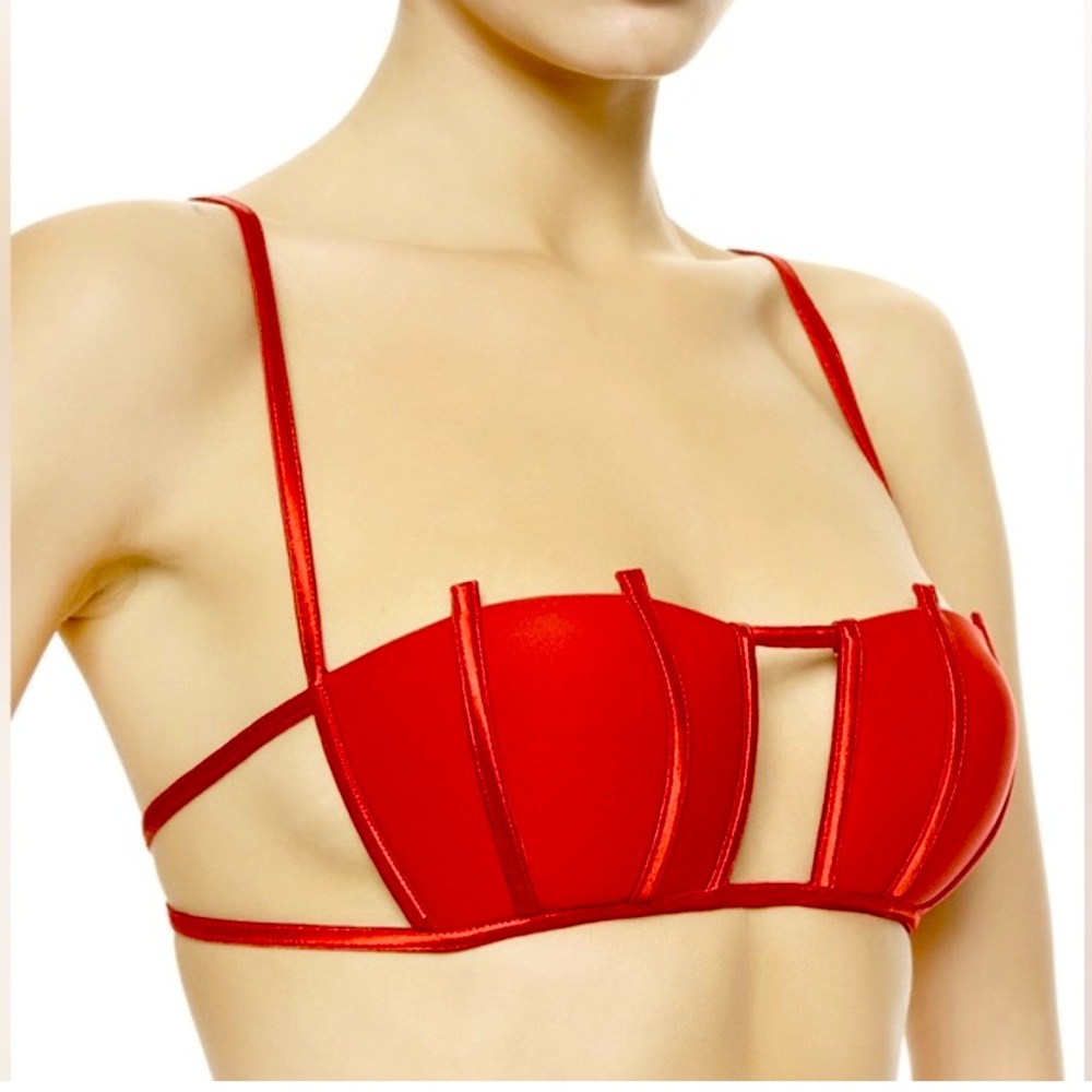 La Perla Graphique Couture Bikini Top Italian Luxury Designer Swimwear Lingerie